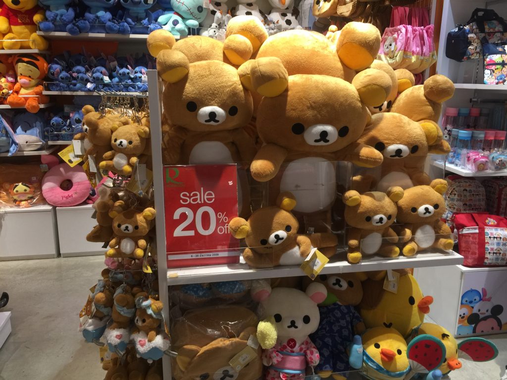 タイ人,親日,好き,日本,キャラクターグッズ,キャラクター,アニメ,ゆるキャラ,まとめ,ハローキティ,,キティちゃん,ドラえもん,リラックマ,Rilakkuma,くまモン,ポケモン,ピカチュウ,ワンピース,ONE PIECE