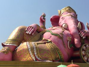 ピンクガネーシャ,ワットサマン,巨大,タイ,バンコク,旅行,観光,家族連れ,パワースポット,楽しい,おすすめ,テーマパーク,遊園地,Wat Saman Rattanaram,Pink Ganesha,วัดสมานรัตนาราม
