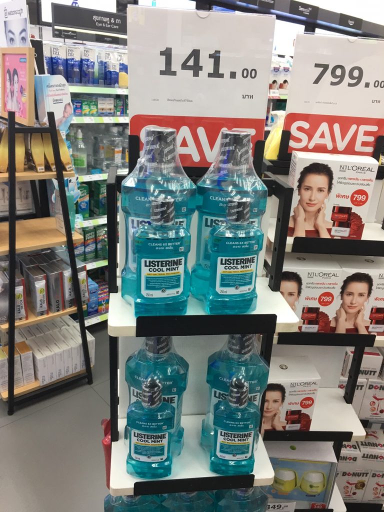 タイ,バンコク,人気,商品,リステリン,紫のリステリン,フッ素,LISTERINE,トータルケア6,個人輸入