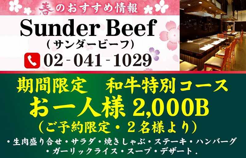 エカマイ,ステーキ,鉄板焼き,サンダービーフ,歓迎会,送別会