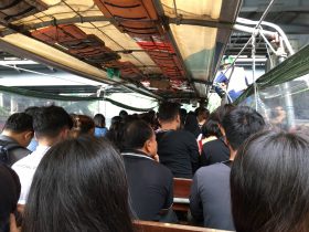 タイ,バンコク,船,センセープ運河,Klong Saen Saep Express Boat,渡し船,路線図,運航地図